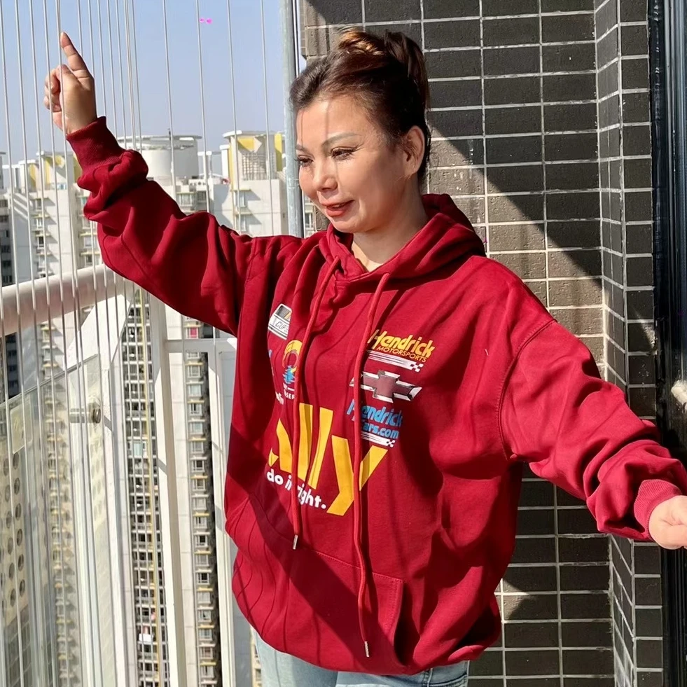美式潮款街头风连帽卫衣2025最新款连帽卫衣男女同款多色可选
