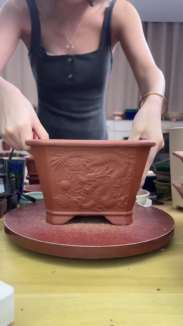 紫砂花盆紫砂花盆微瑕