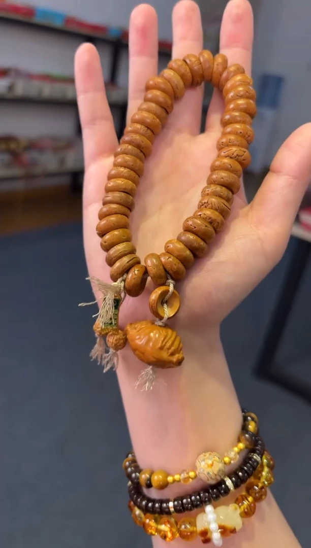 吊坠菩提根/象牙果    桃核甜甜圈【有钱有余】手持