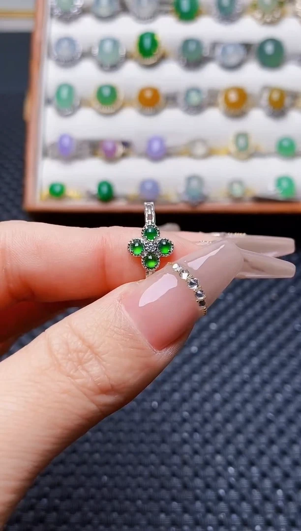 银S925镶嵌戒指翡翠1821