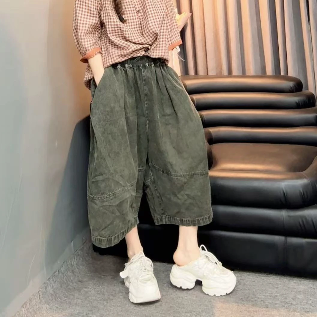 2025夏季网红洋气炸街女装新款时尚百搭韩版复古宽松牛仔短裤