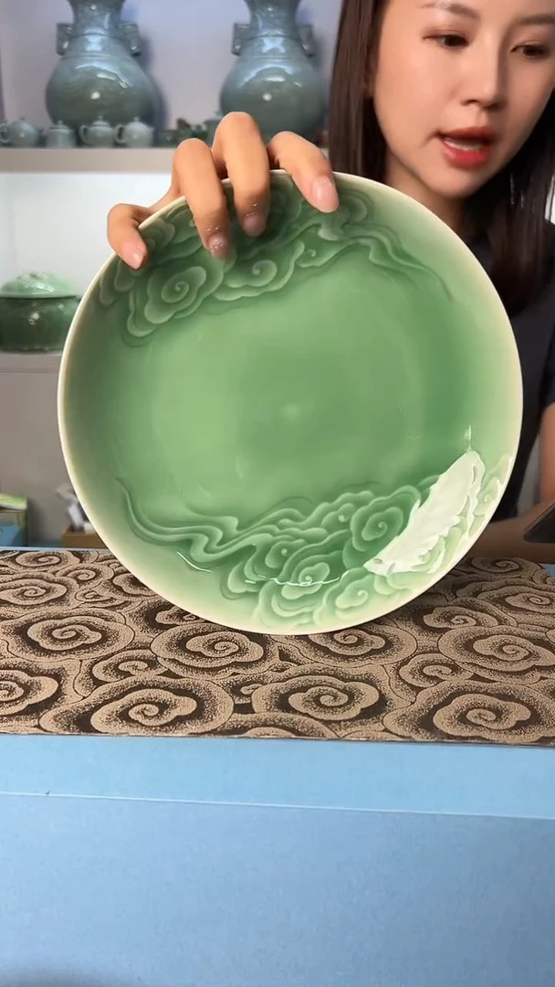 龙泉云间青瓷小米茶器