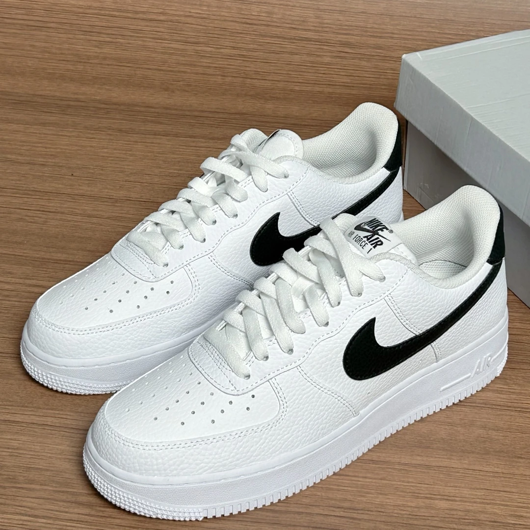 NIKE/耐克Air Force 1男款低帮白黑空军一号运动休闲板鞋官方正品