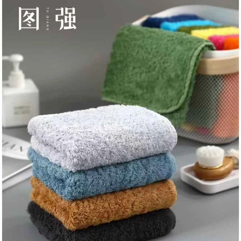 图强新疆长绒棉抗菌童巾(苹果绿）