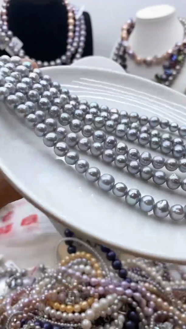 【闪购商品】淡水珍珠颈饰钛钢145