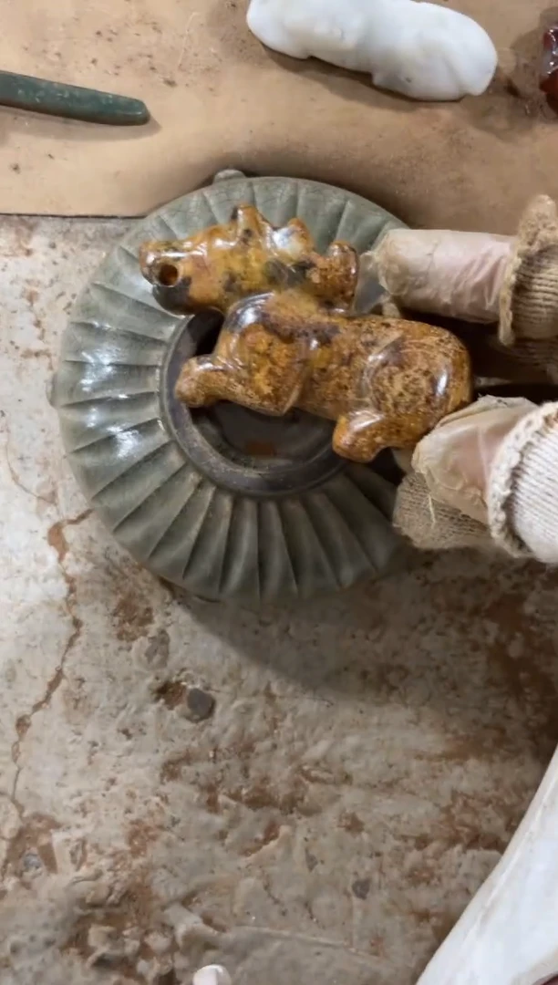 瓷片手工，手绘，陶瓷