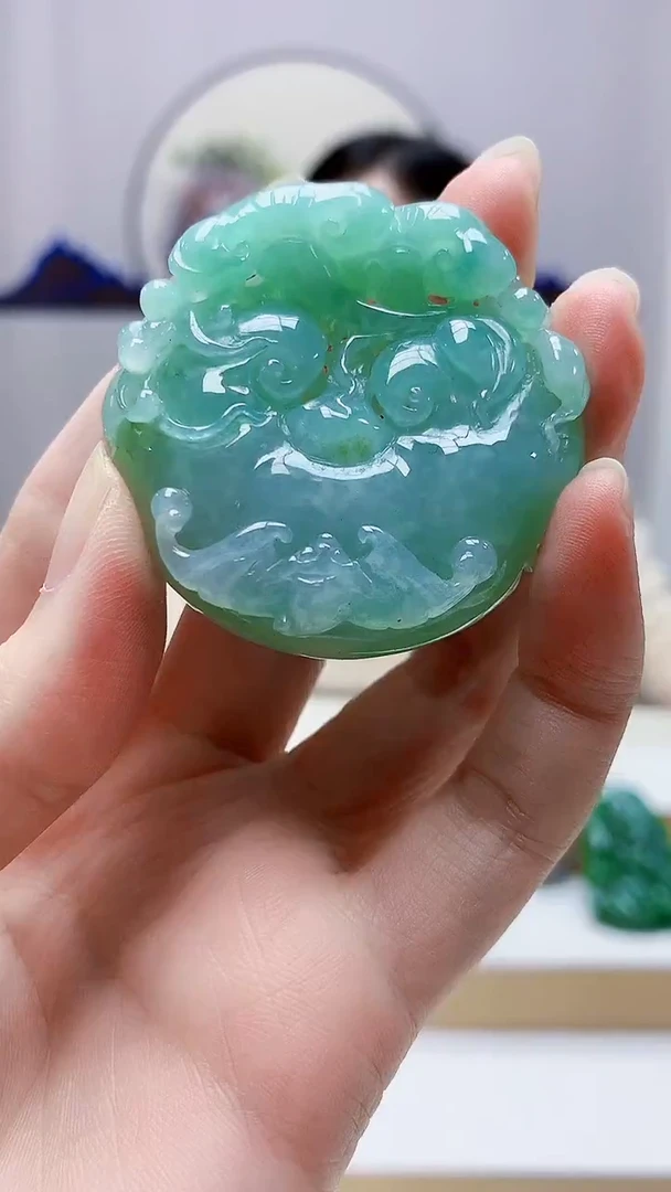 未镶嵌定制翡翠不**y4852zm-毛货挂件