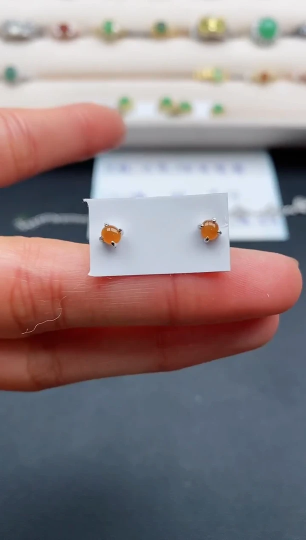 银S925镶嵌戒指翡翠天然缅甸A货翡翠11 10-6