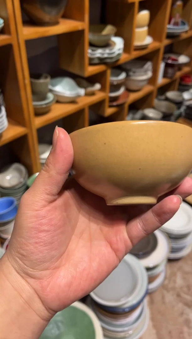 【闪购商品】瓷片871 黄色小米饭碗1个