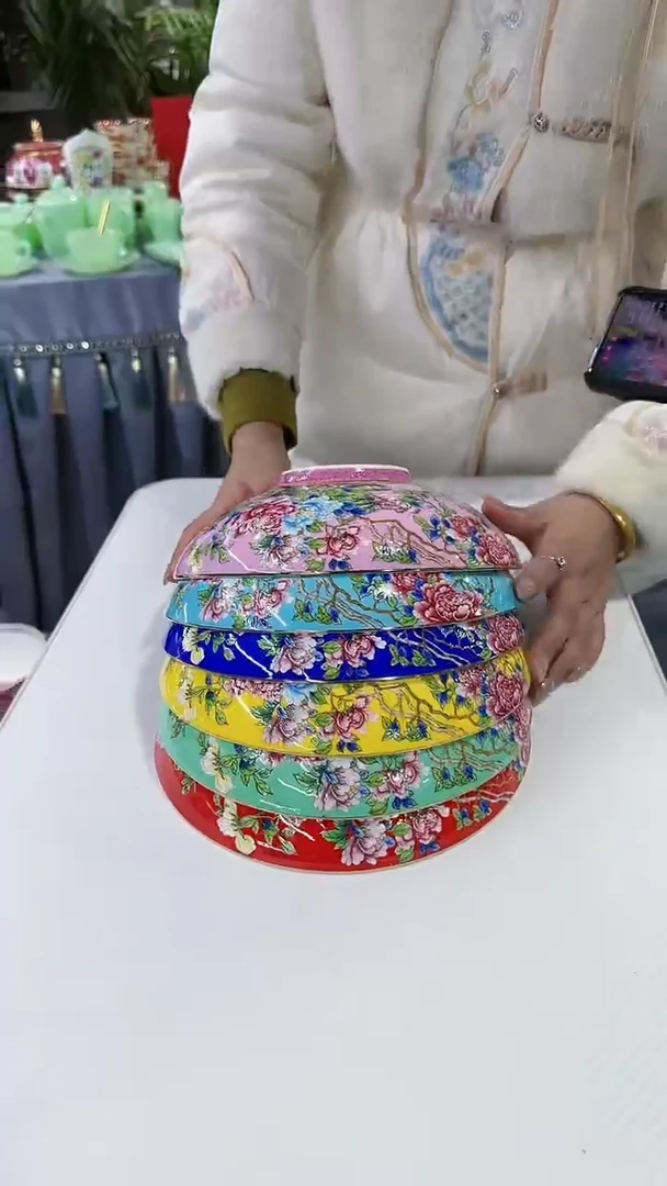 【闪购商品】瓷片8英寸元宝盘6个景德镇陶瓷