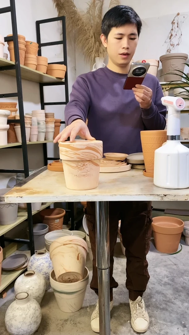 【闪购商品】陶14.5*16玛奇朵反比例 1盆无托