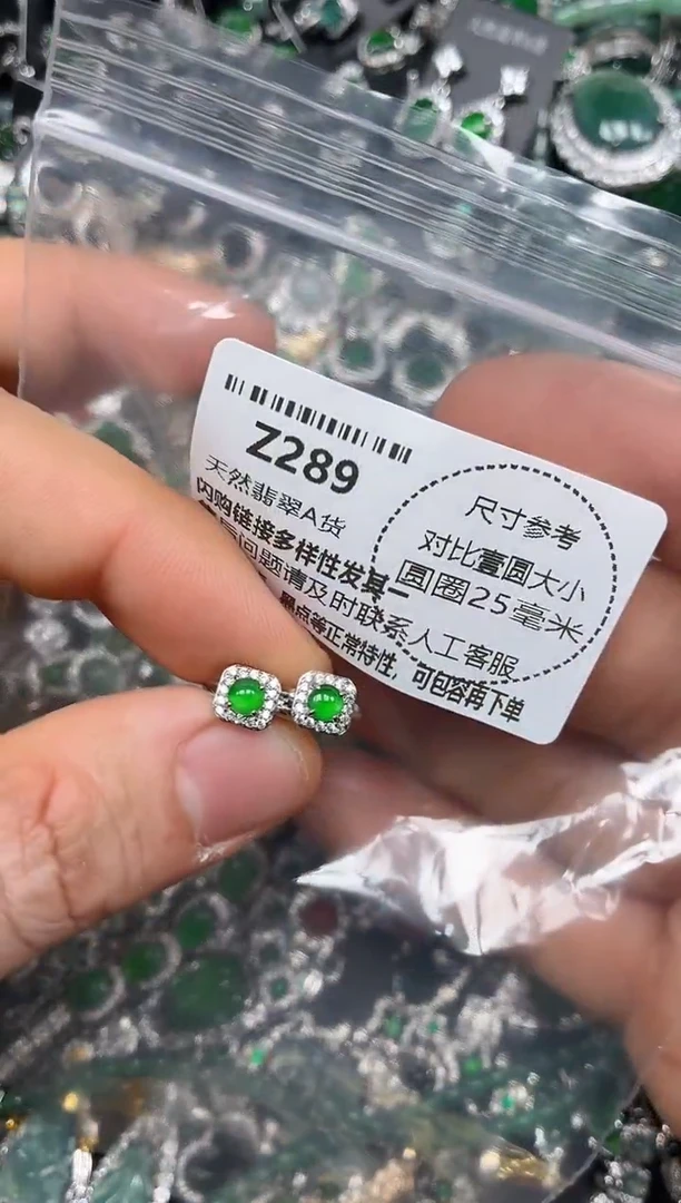 颈饰未镶嵌翡翠Z289耳扣