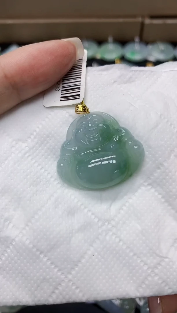 颈饰18K金镶嵌翡翠 11111111111