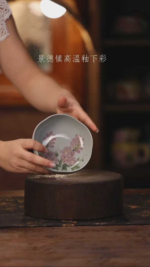 陶瓷景德镇高温釉下手绘陶瓷331