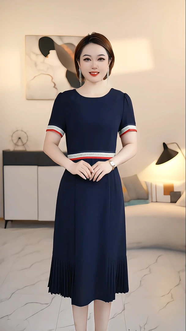 【撤柜清仓】A气质高端大码显瘦连衣裙 A8912