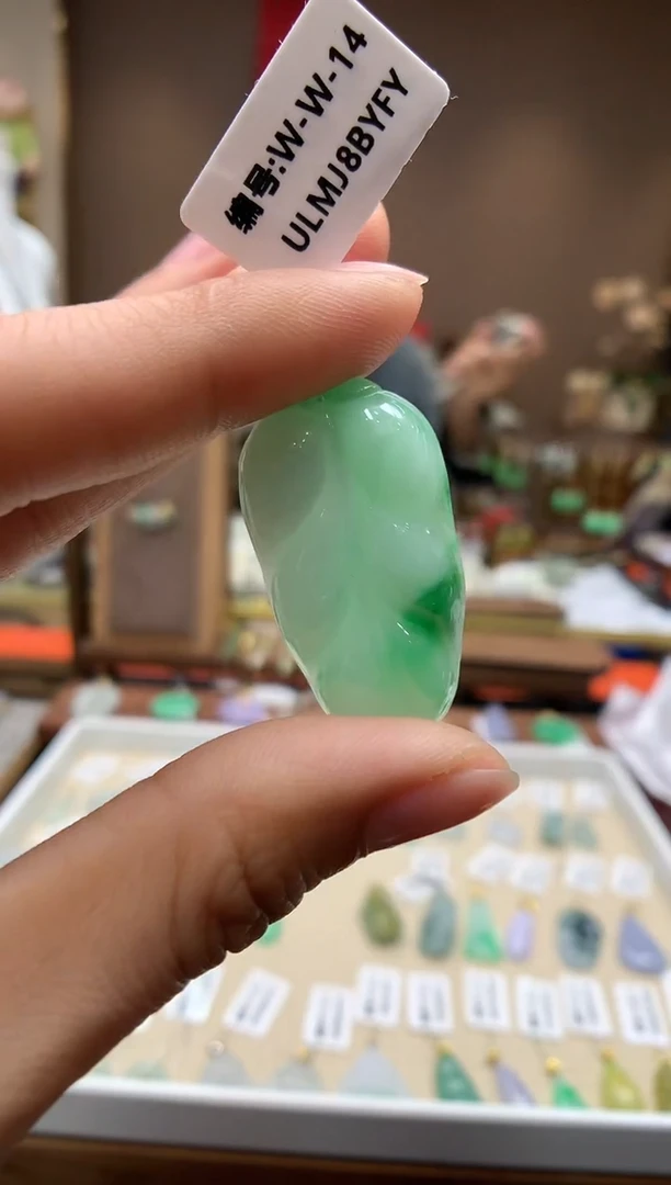 【闪购商品】翡翠颈饰未镶嵌叶子