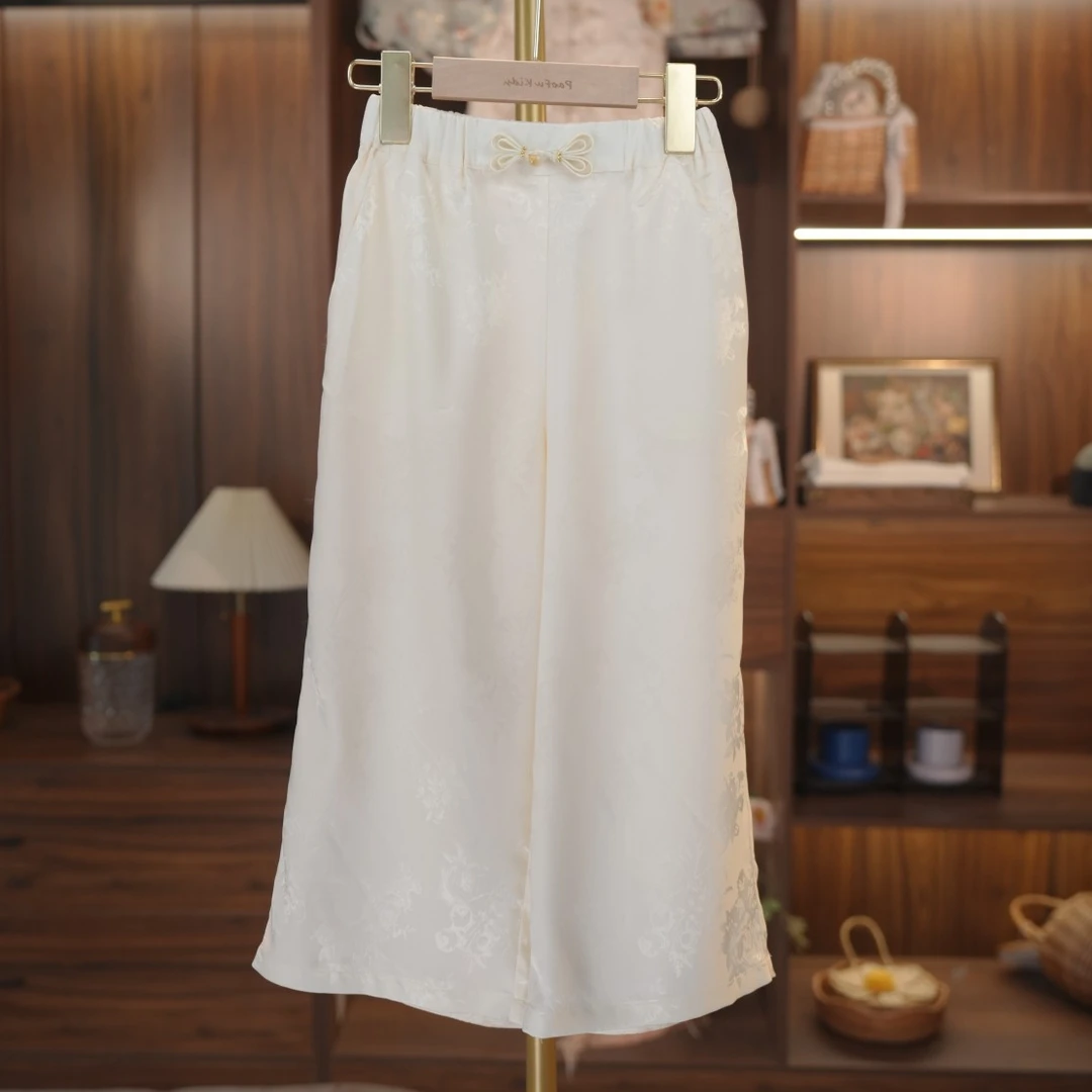 泡芙定制 女童汉服裤 春夏时尚洋气女童新中式休闲裤 DY1250305