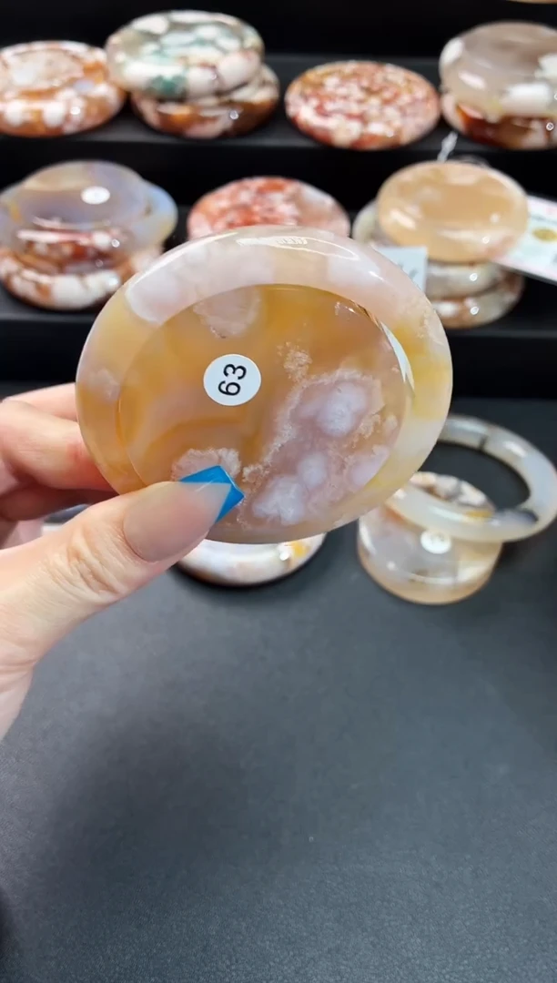 手镯玛瑙/玉髓未镶嵌石英质玉56圈55/56带(赠送镯心)