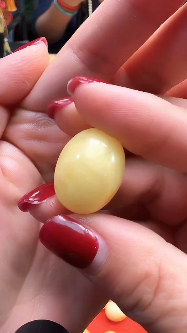 裸石蜜蜡未镶嵌17+蜜蜡精工枣珠  单颗