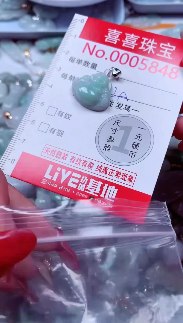 吊坠(不含链)未镶嵌翡翠5848