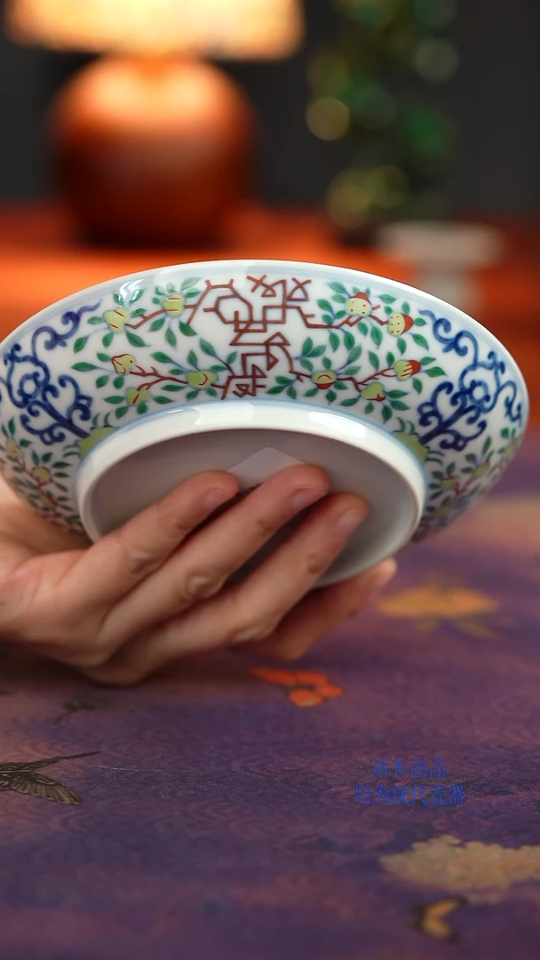 张哈哈陶瓷精选仿古斗彩福寿盘