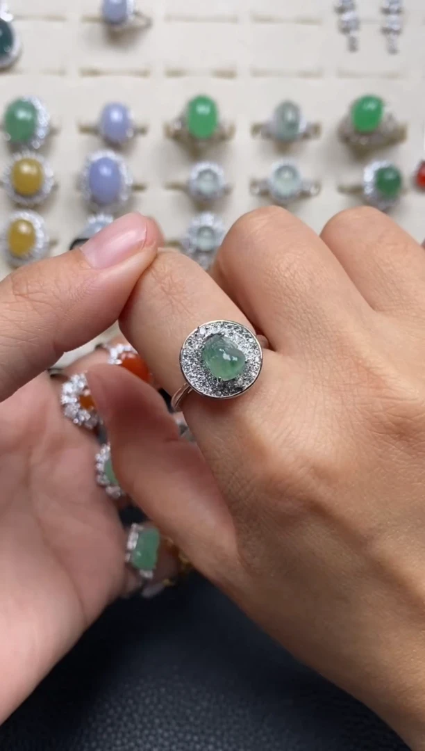 【闪购商品】翡翠戒指银S925镶嵌111111