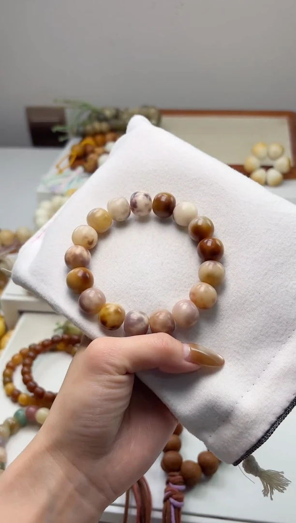 手串菩提根/象牙果沐c38紫美人干磨苹果13*14mm手串