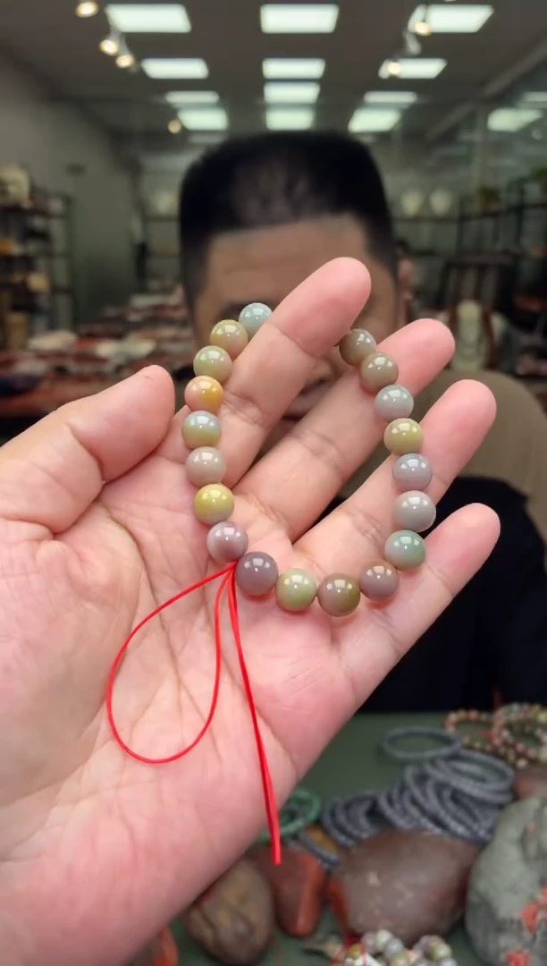 玛瑙/玉髓手串未镶嵌单圈手串一条约9mm多样性发货