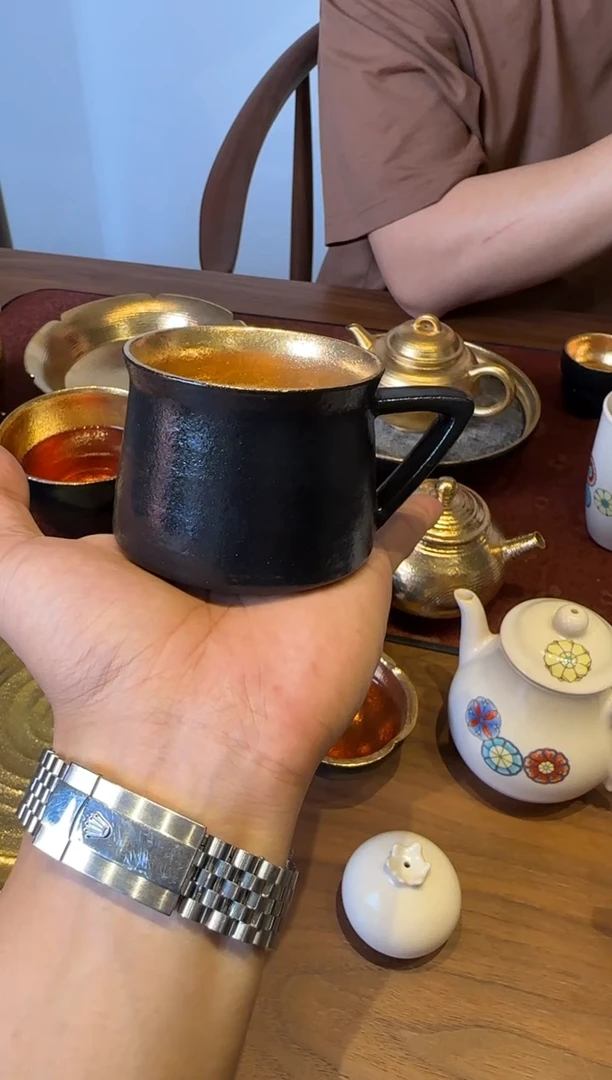 霖松堂 赤金 咖啡杯