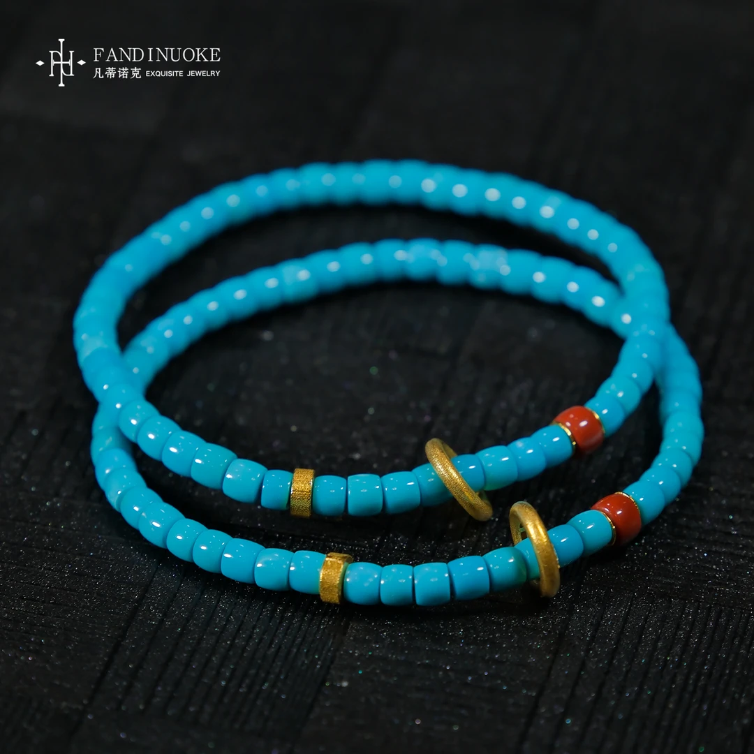 【加加专属】11  MJ77100-18k金绿松石直切手串-多样性发一件-3mm+