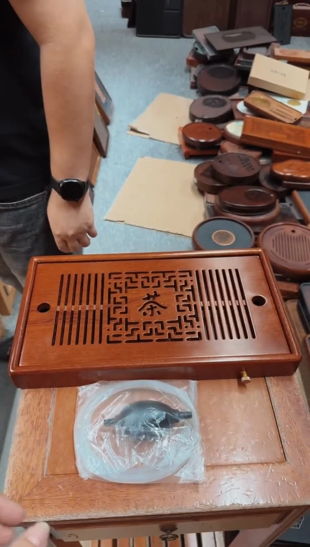 花梨木茶盘36*20茶韵