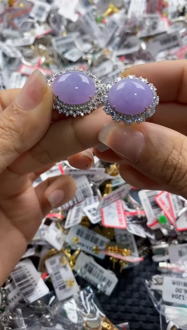 银S925镶嵌戒指翡翠5555----9