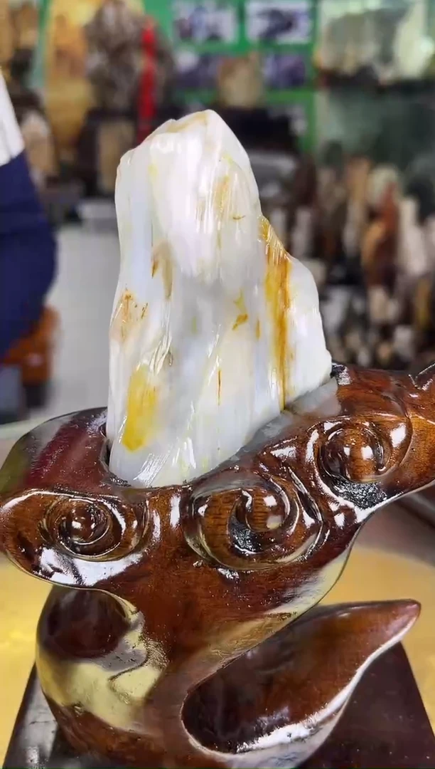 未镶嵌珠宝奇石硅化玉缅甸天然树化玉摆件