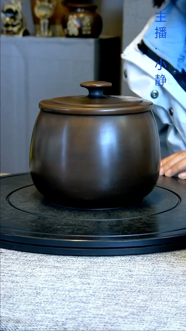 全手工紫陶茶罐精磨357饼撬散一片100