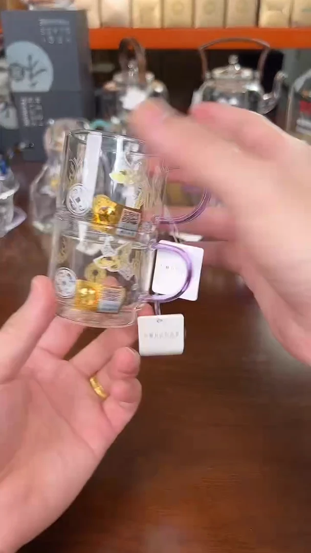 @@禾器晶彩逸杯瑞币纹浅紫两只