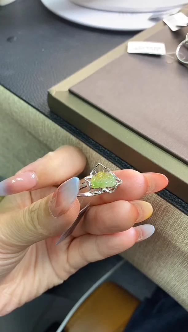 翡翠银S925镶嵌颈饰净货13138