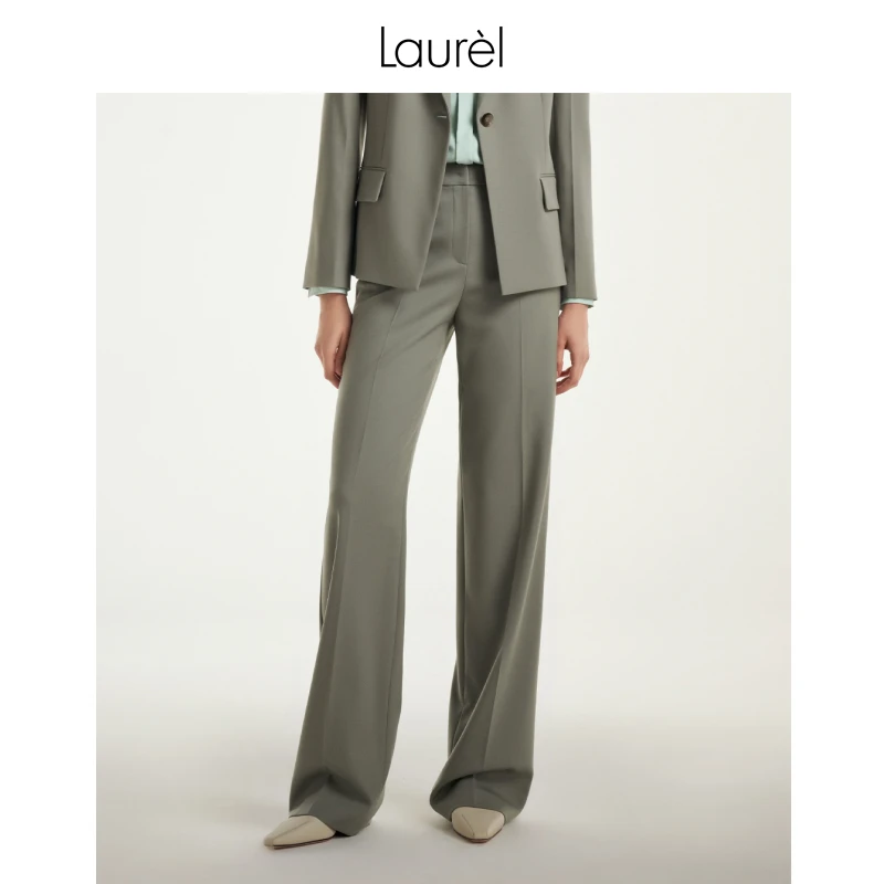 【丽公主专享】Laurel新款斜角口袋直筒西裤女LWL351K00600