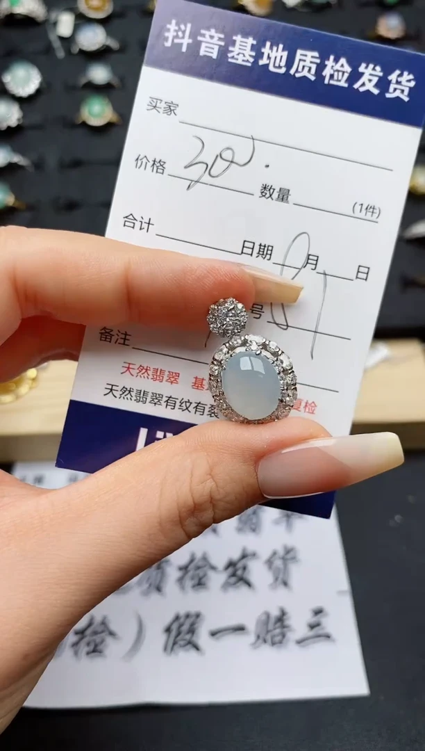 翡翠银S925镶嵌颈饰..........