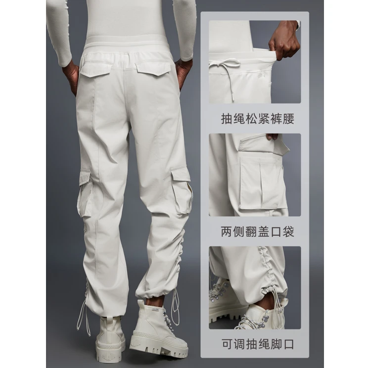 L家 同款 斯丢丢 软壳加绒 防风防雨加厚保暖瑜伽裤工装裤9055