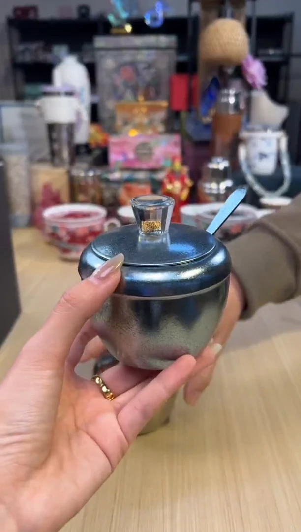 105纯钛调料罐-蓝色