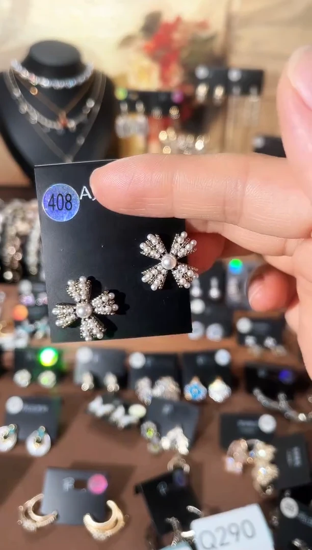 合金925银锆石豆408