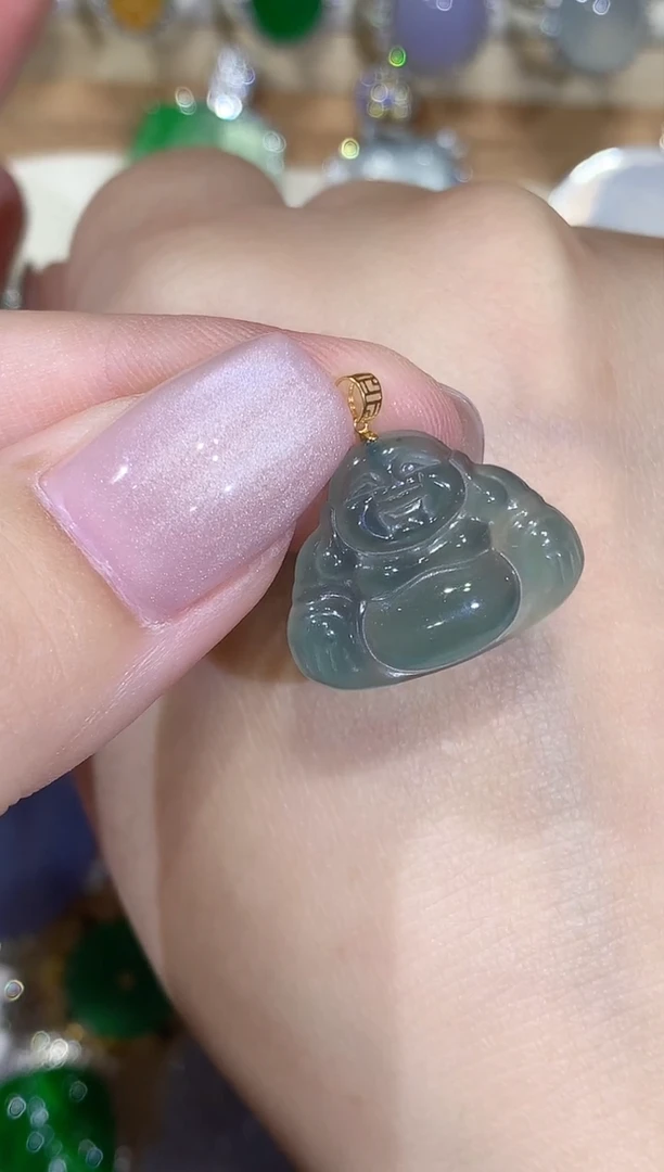 翡翠18K金镶嵌颈饰团购