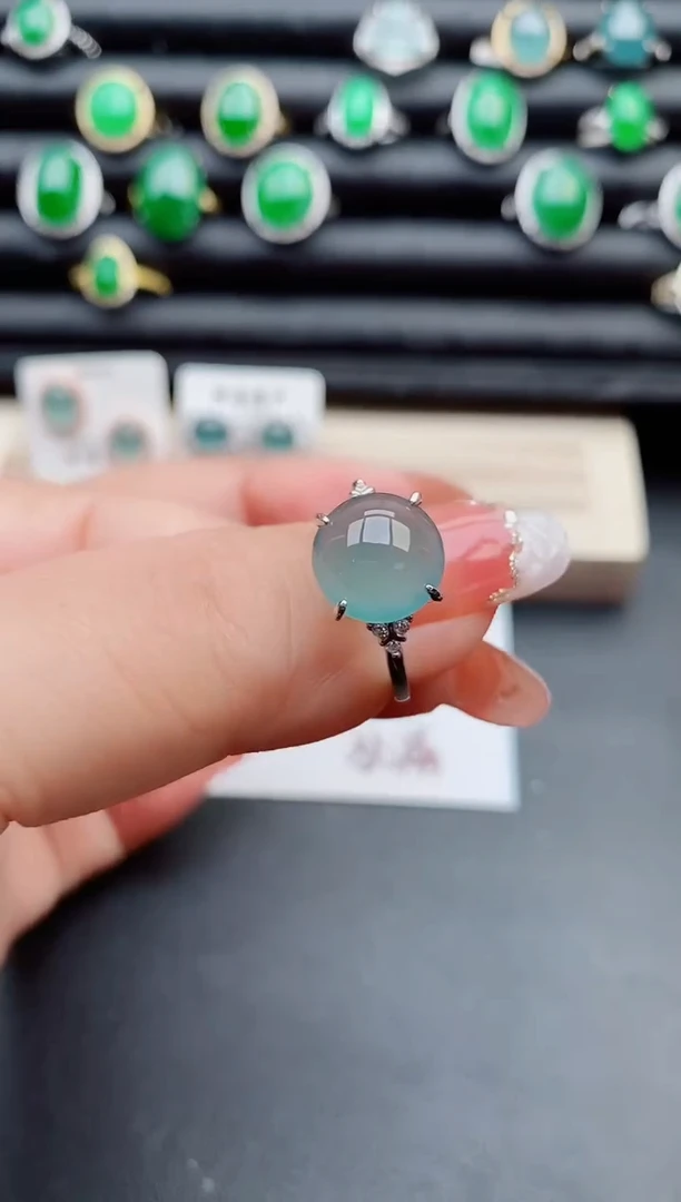 【闪购商品】翡翠戒指银S925镶嵌21321