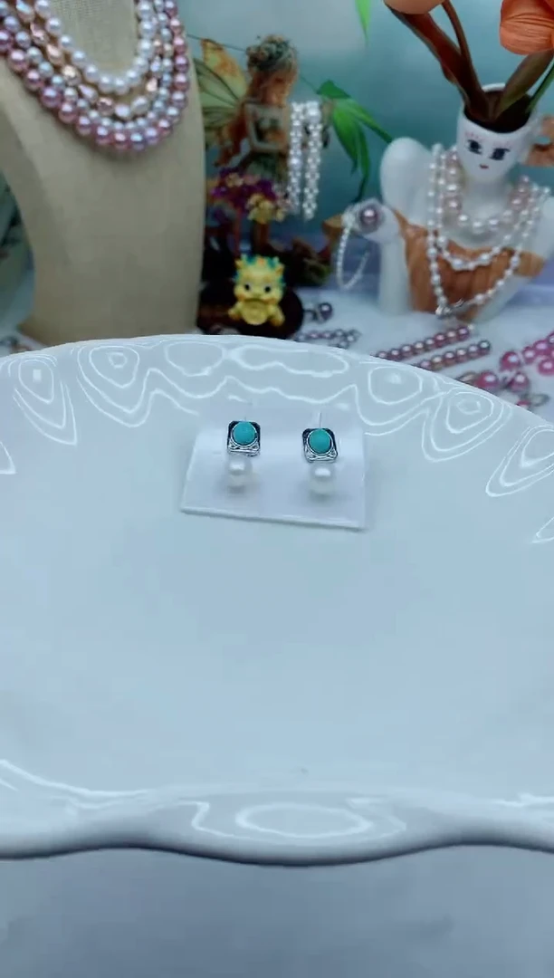 未镶嵌耳饰淡水珍珠（非无瑕）