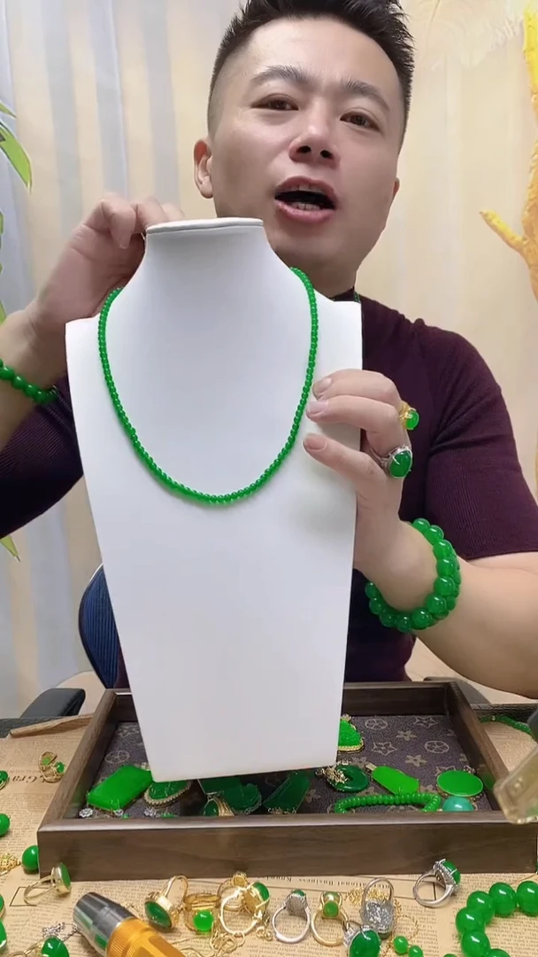 项链银S925镶嵌翡翠翡翠项链