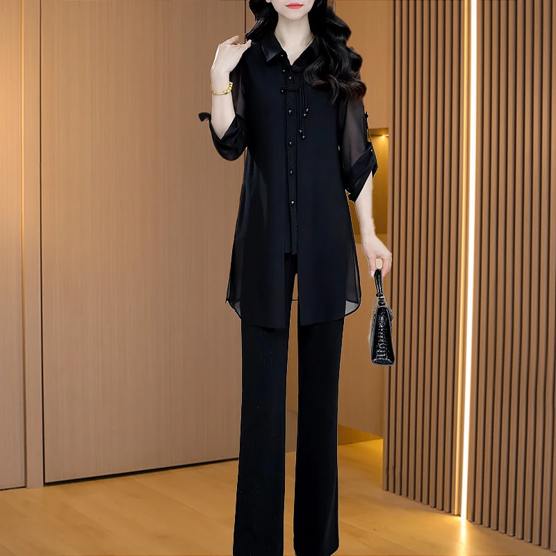 拉夏贝尔职业洋气休闲时尚套装女夏2025新款高级感减龄气质两件套