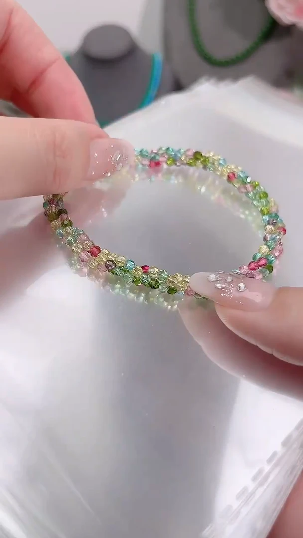 合金手链尖晶石彩麻花199.