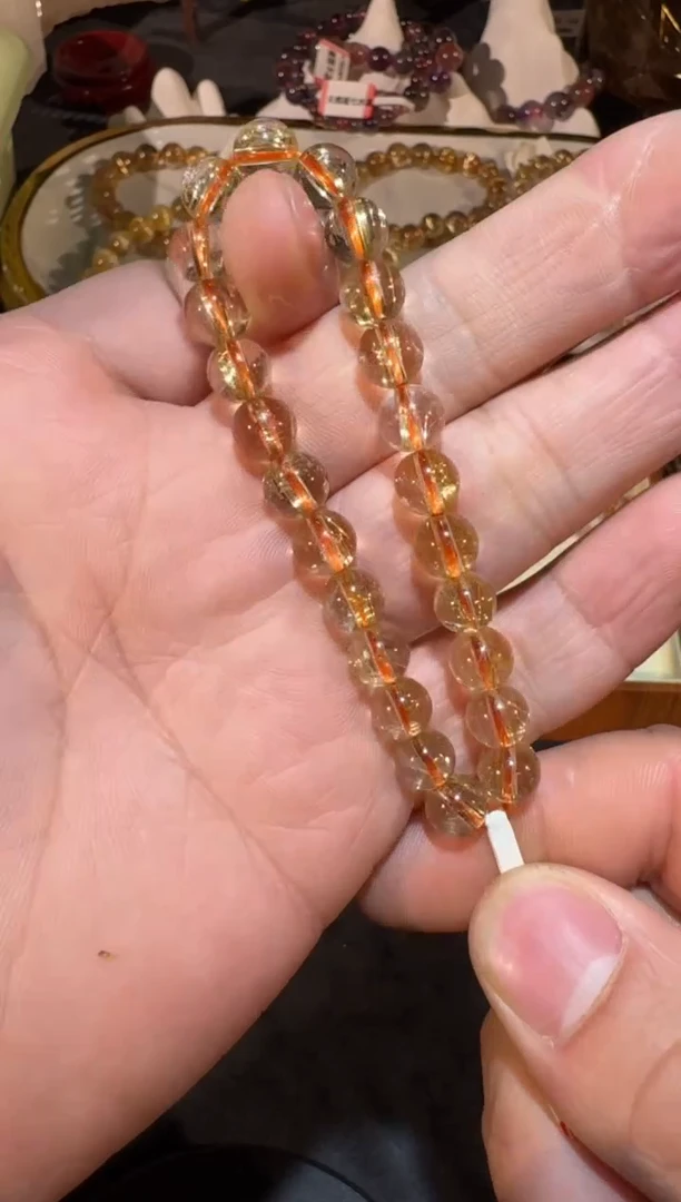 未镶嵌手串发晶SJ-488金发晶