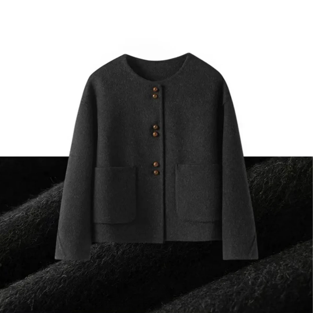 短款国风最新上市经典款双面羊毛大衣