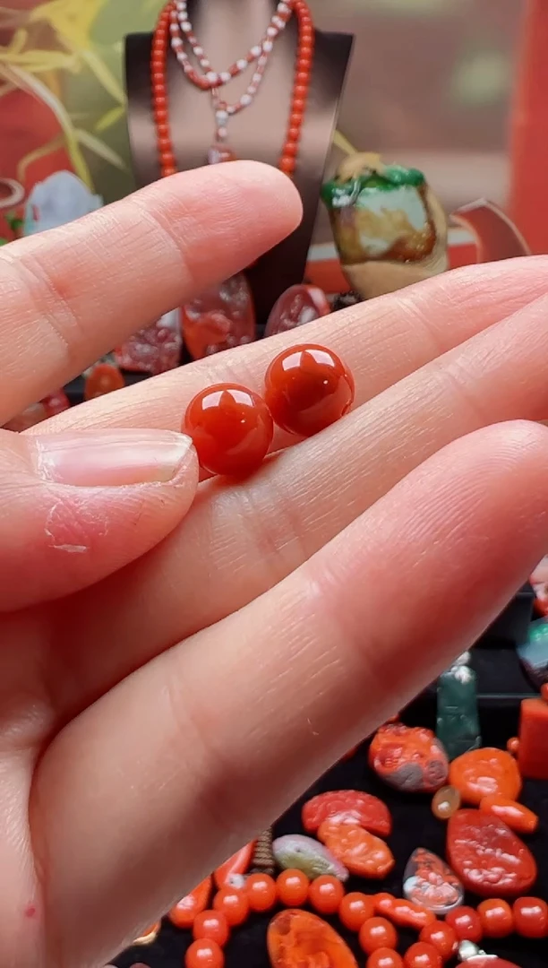 未镶嵌单珠南红玛瑙减***子8mm单珠
